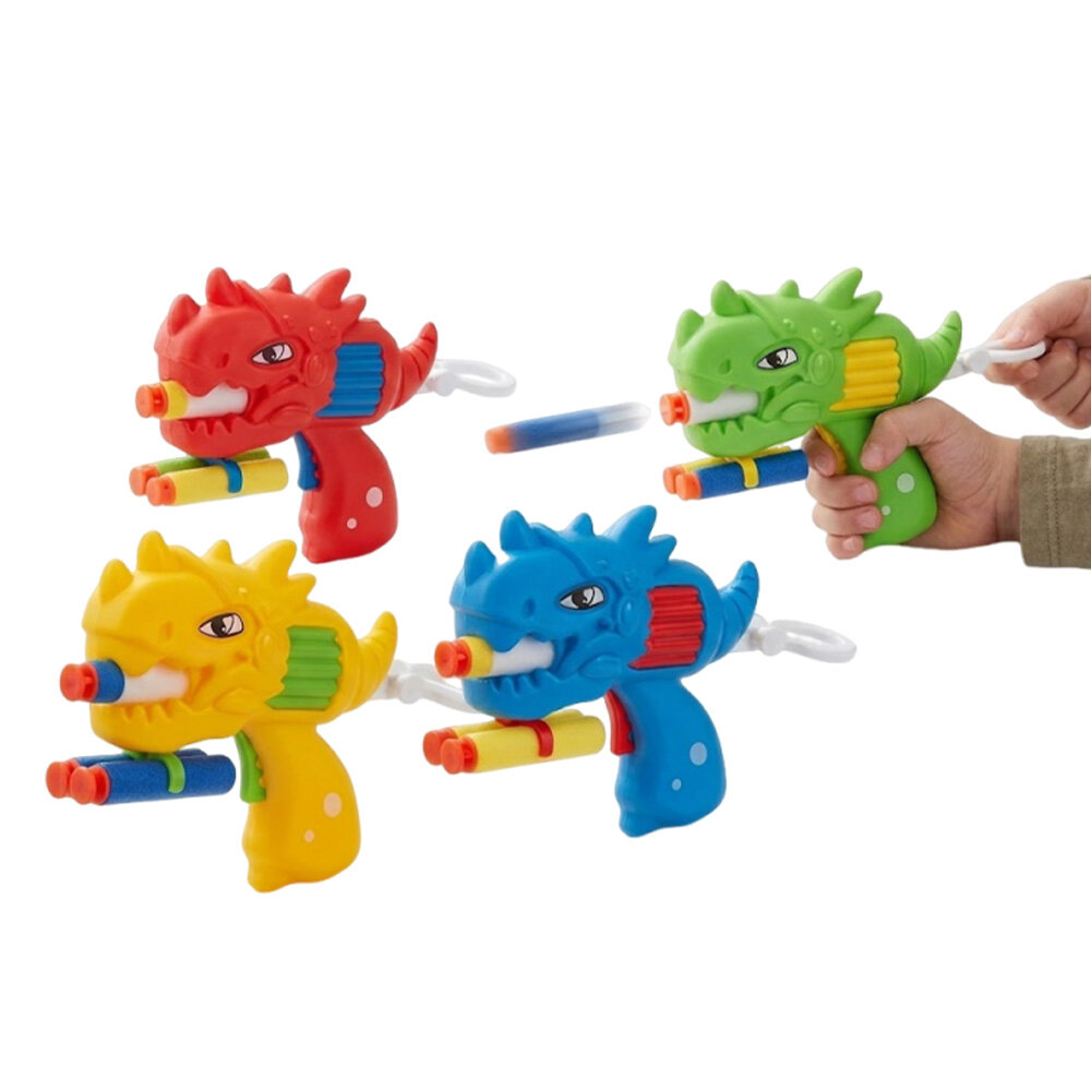 Pistola Lança Dardos Dinossauro com Projéteis Infantil