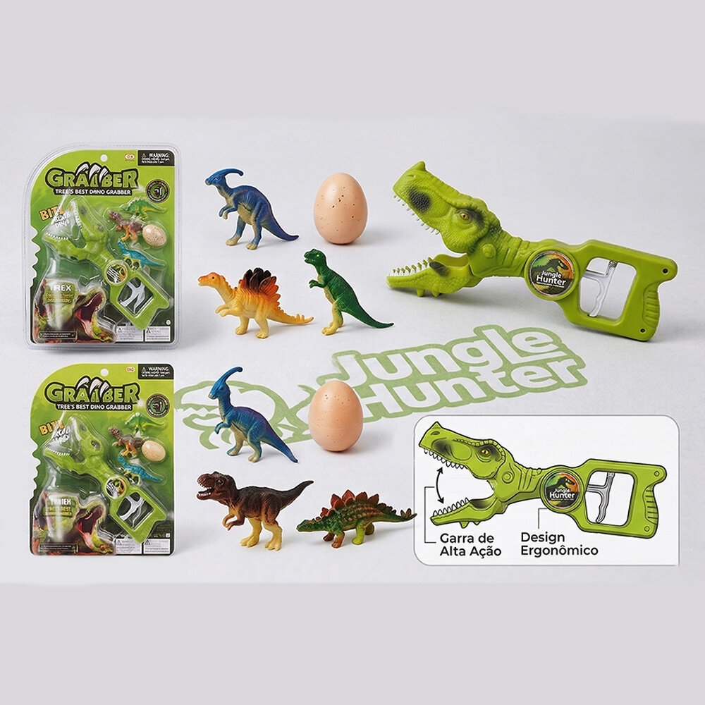 Mão Mecânica Dinossauro T-Rex que Morde Brinquedo Infantil 3+