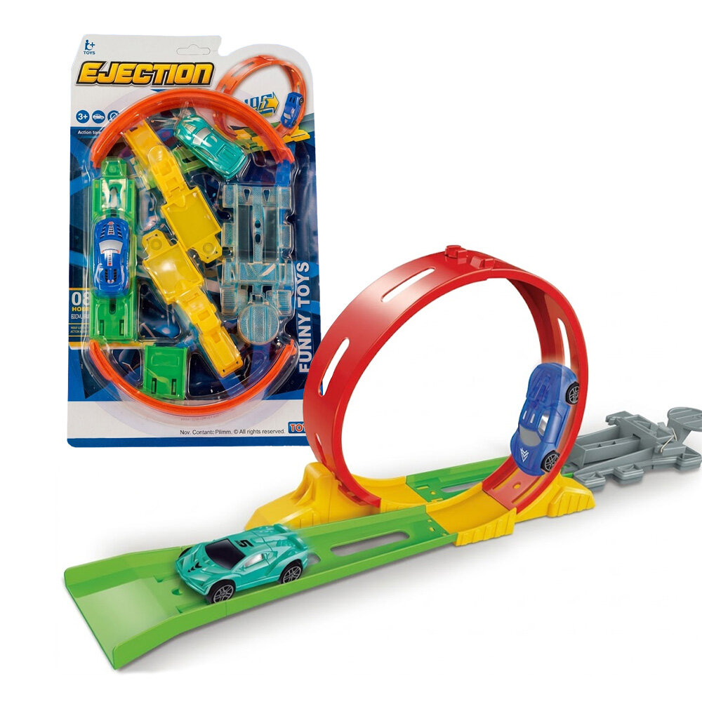 Pista de Carrinho com Loop e Lançador Brinquedo Infantil 3+