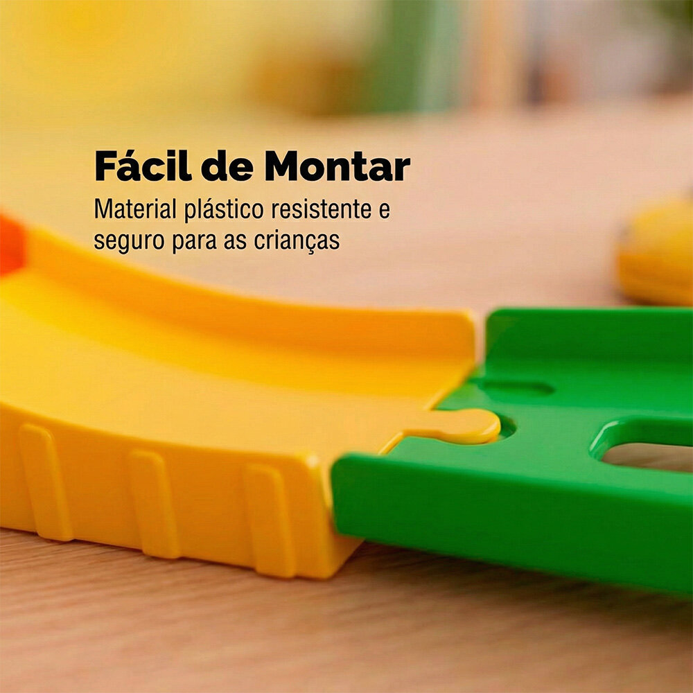 Pista de Carrinho com Loop e Lançador Brinquedo Infantil 3+