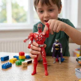 Boneco Herói com Luz 21cm Brinquedo Infantil 3+