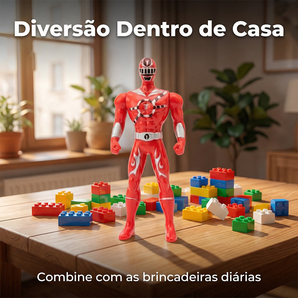 Boneco Herói com Luz 21cm Brinquedo Infantil 3+