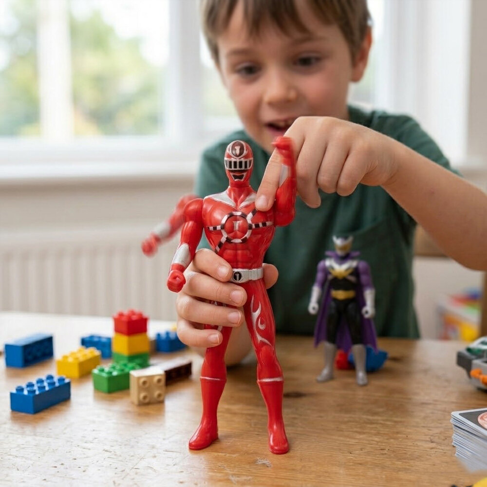 Boneco Herói com Luz 21cm Brinquedo Infantil 3+