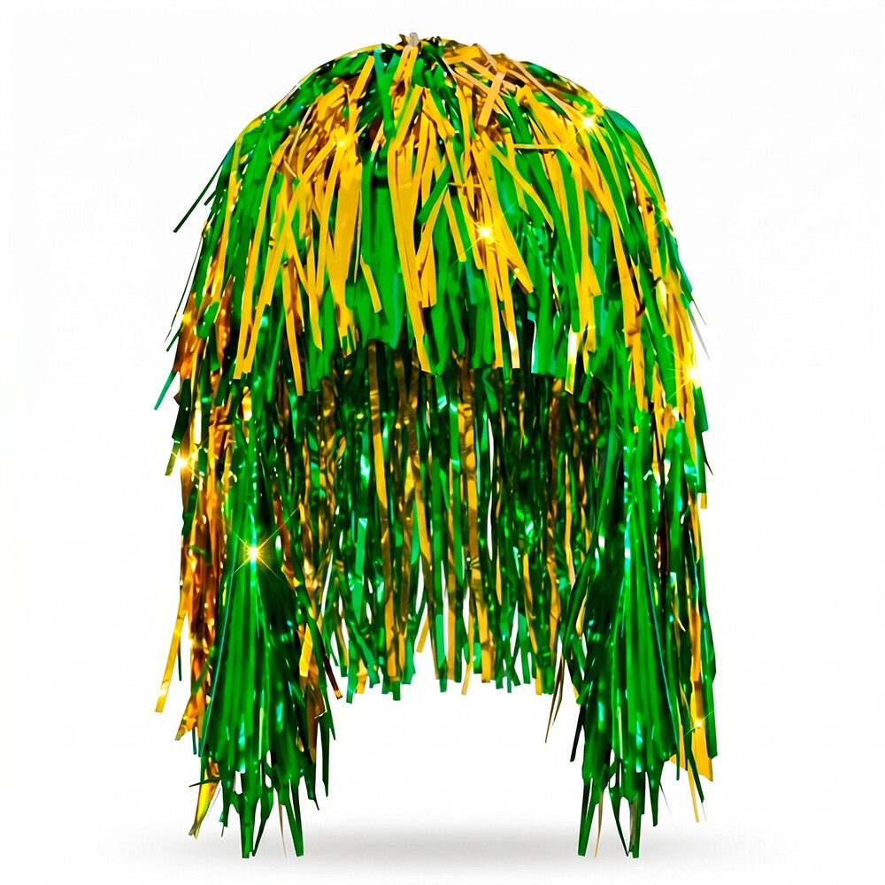 Peruca Torcedor Brasil Copa do Mundo Metalizada