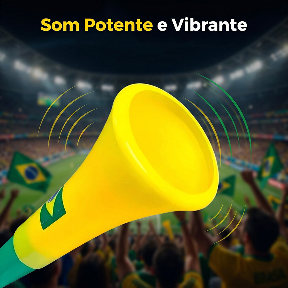 Vuvuzela Corneta Grande Copa do Mundo Brasil 60cm