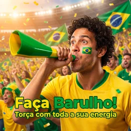 Corneta Folia Copa do Mundo Brasil Torcedor