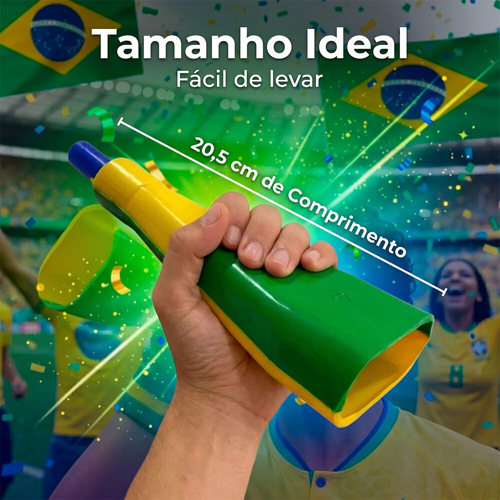 Corneta Folia Copa do Mundo Brasil Torcedor