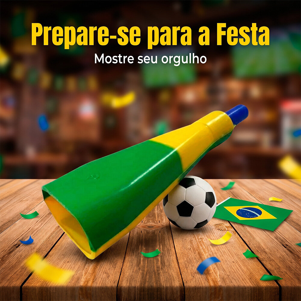 Corneta Folia Copa do Mundo Brasil Torcedor
