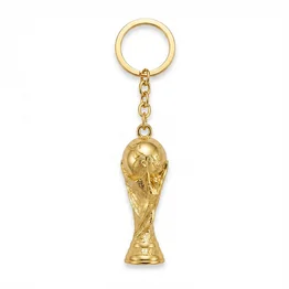 Chaveiro Troféu Futebol Copa do Mundo Dourado 4,5cm