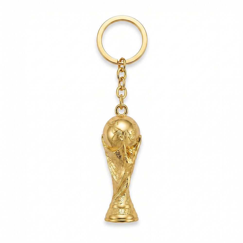 Chaveiro Troféu Futebol Copa do Mundo Dourado 4,5cm