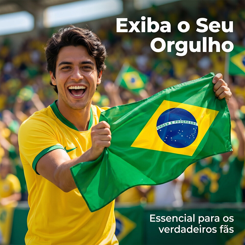 Bandeira do Brasil em Tecido 45x70cm Copa do Mundo Futebol