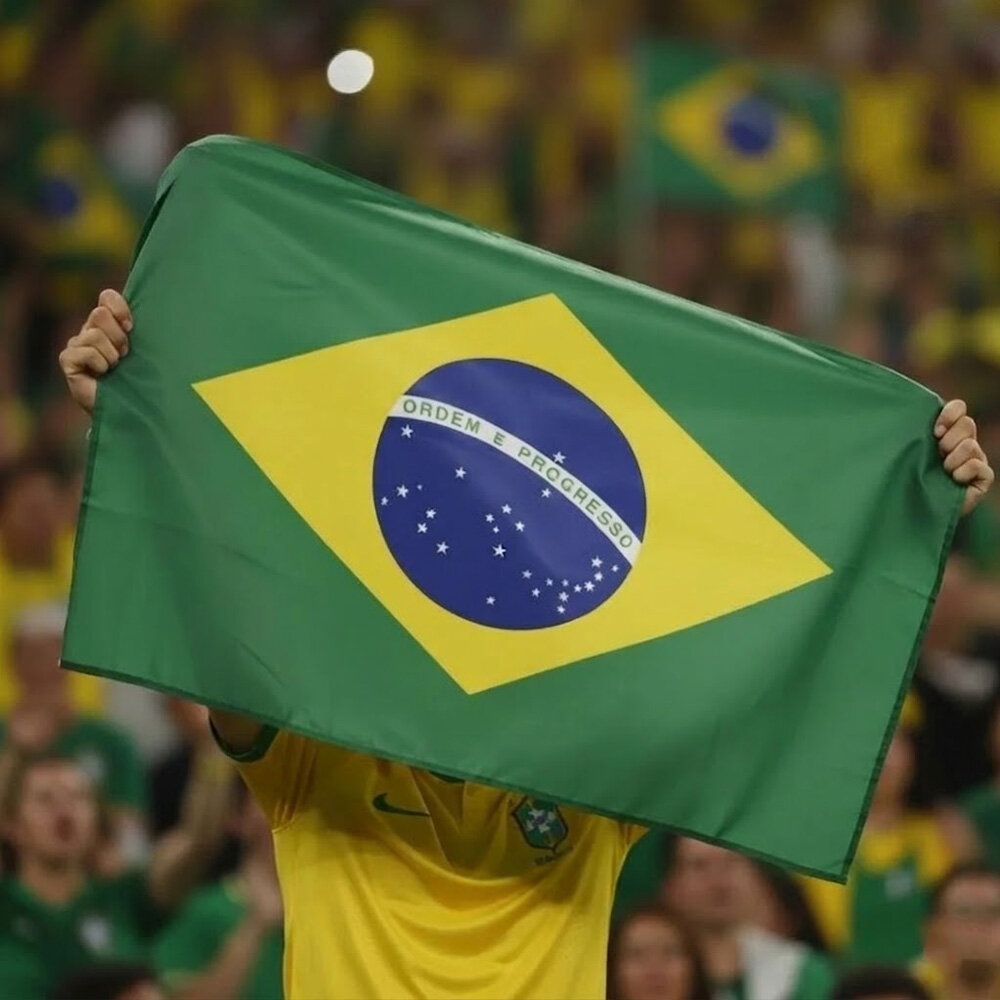 Bandeira do Brasil em Tecido 45x70cm Copa do Mundo Futebol