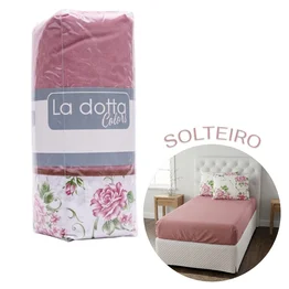 Jogo de Lençol 2 Peças Solteiro 100% Algodão Alta Qualidade Tulipa - La Dotta