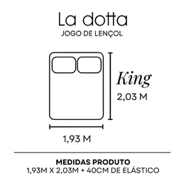 Jogo de Lençol 3 Peças King Size 100% Algodão Alta Qualidade Bambu - La Dotta
