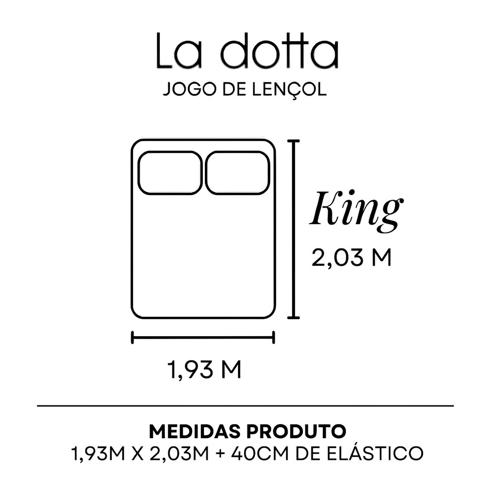 Jogo de Lençol 3 Peças King Size 100% Algodão Alta Qualidade Bambu - La Dotta