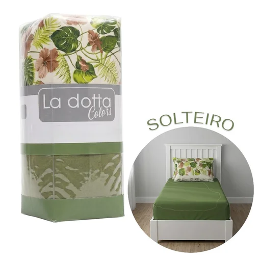 Jogo de Lençol 2 Peças Solteiro 100% Algodão Alta Qualidade Bambu - La Dotta