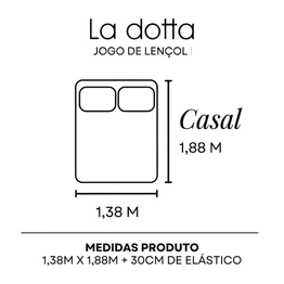 Jogo de Lençol 3 Peças Casal 100% Algodão Alta Qualidade Marroquino - La Dotta