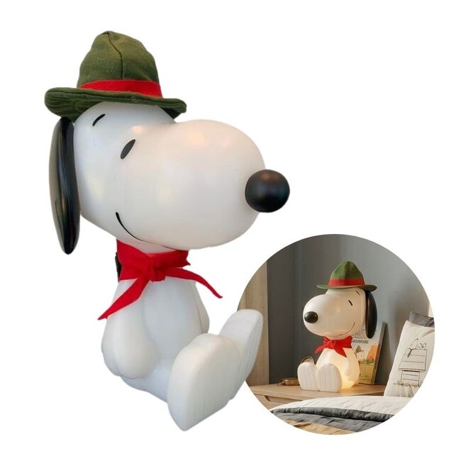 Luminária 3D Snoopy Escoteiro Luz Difusa Decoração Criativa