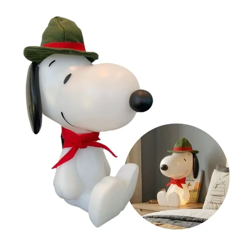 Luminária 3D Snoopy Escoteiro Luz Difusa Decoração Criativa
