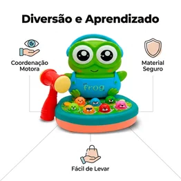 Jogo Bate Toupeira Infantil Sapo Brinquedo