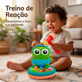 Jogo Bate Toupeira Infantil Sapo Brinquedo