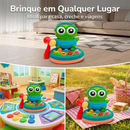 Jogo Bate Toupeira Infantil Sapo Brinquedo