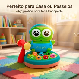 Jogo Bate Toupeira Infantil Sapo Brinquedo
