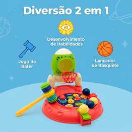 Jogo Bate Toupeira Infantil Basquete Brinquedo