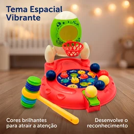Jogo Bate Toupeira Infantil Basquete Brinquedo