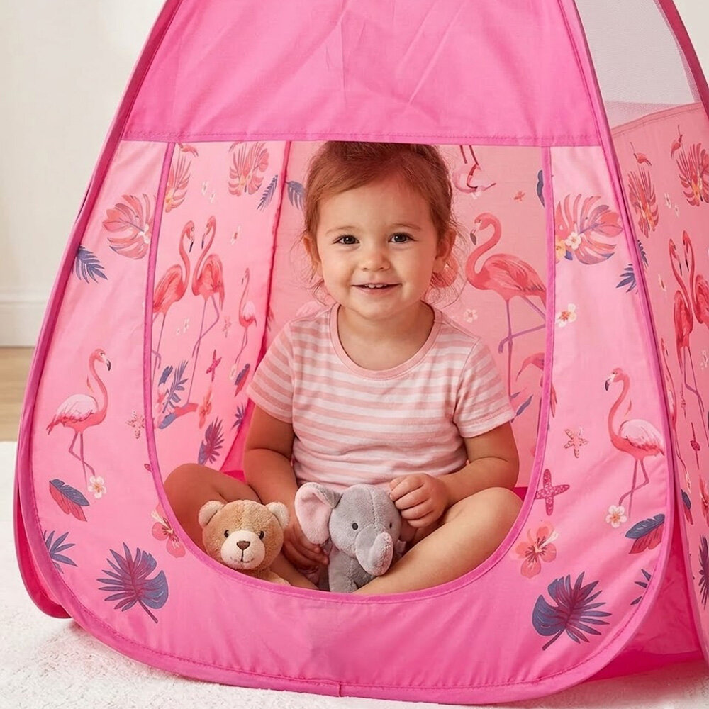 Barraca Tenda Infantil Flamingo em Nylon 85cm