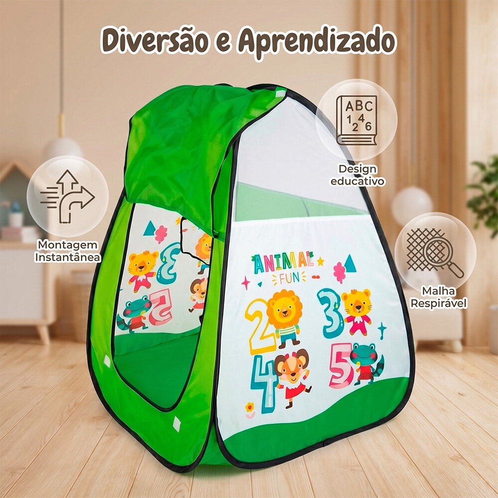 Barraca Tenda Infantil Números em Nylon 85cm