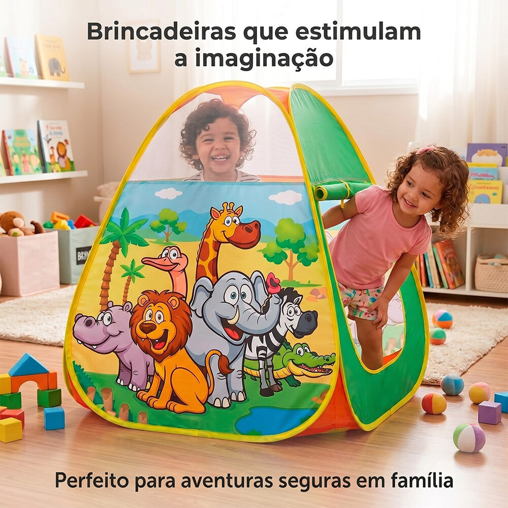Barraca Tenda Infantil Animais em Nylon 85cm