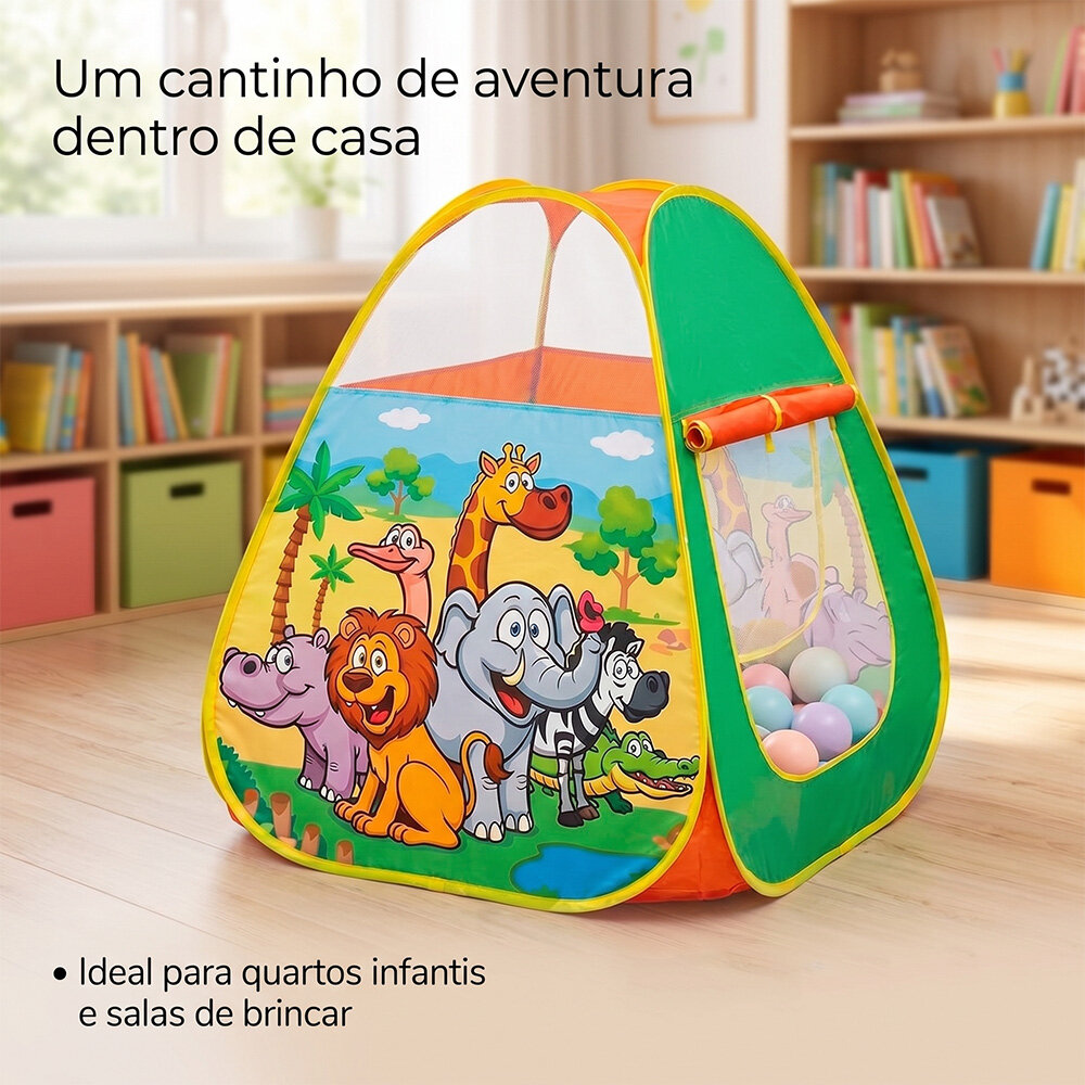 Barraca Tenda Infantil Animais em Nylon 85cm