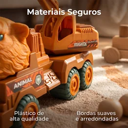 Escavadeira Tigre Brinquedo Infantil Construção