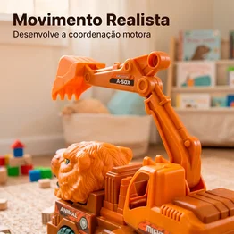 Escavadeira Tigre Brinquedo Infantil Construção