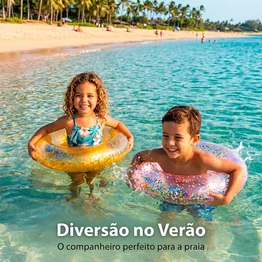 Boia Redonda Super Luxo Com Glitter 90cm