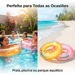 Boia Redonda Super Luxo Com Glitter 90cm