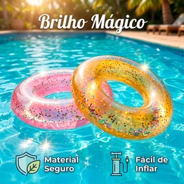 Boia Redonda Super Luxo Com Glitter 90cm