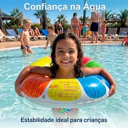 Boia Inflável Redonda 80cm Colorida Piscina PVC