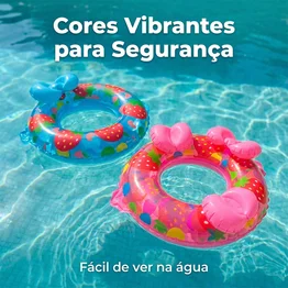 Boia Inflável Redonda 70cm com Laço Piscina PVC