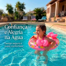 Boia Inflável Redonda 70cm com Laço Piscina PVC