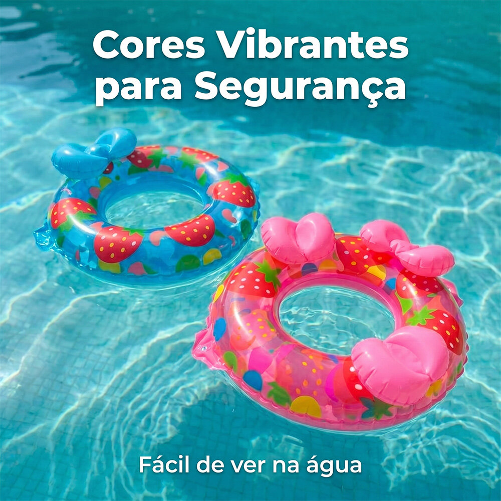 Boia Inflável Redonda 70cm com Laço Piscina PVC