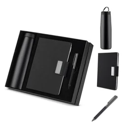 Kit Presente Executivo Caderno Garrafa Térmica Caneta