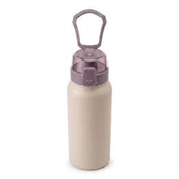 Garrafa Térmica Inox 800ml Tampa c/ Trava Bege