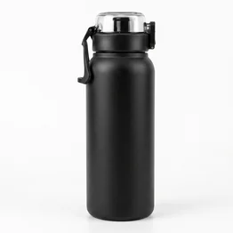 Garrafa Térmica Inox 800ml Tampa c/ Trava Preta
