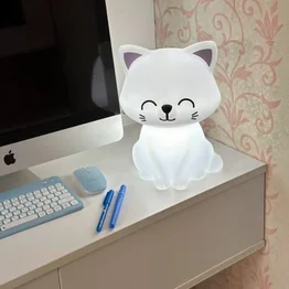 Luminária Gatinho Abajur Decorativo Quarto Infantil