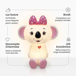 Luminária Lilica Original Abajur Infantil Quarto Decoração