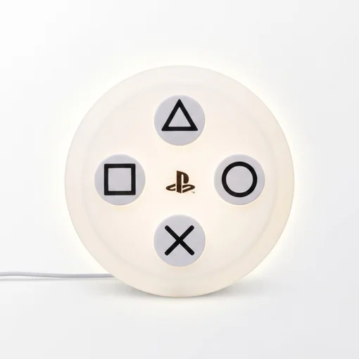 Luminária Botões PlayStation 5 Bivolt Branca Quarto Gamer