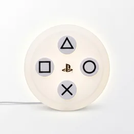 Luminária Botões PlayStation 5 Bivolt Branca Quarto Gamer