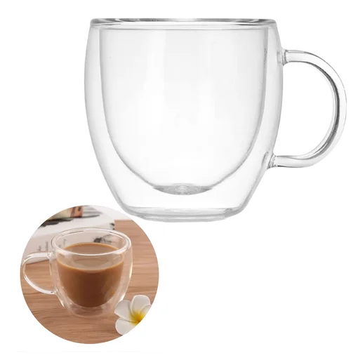 Xícara 80ml Vidro Borossilicato Linha Elegance Café Chá